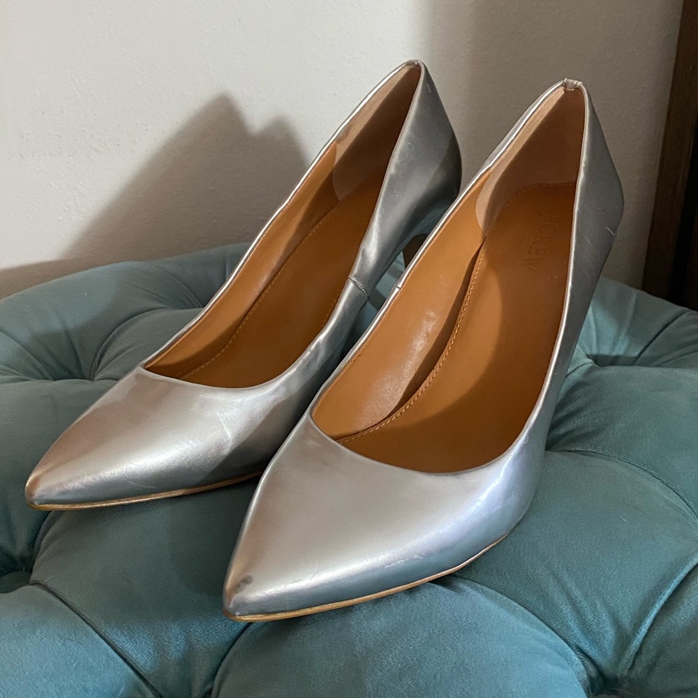 Jcrew Factory Isabelle Silver Pumps 8.5